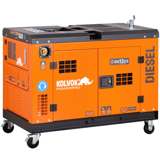 GENERADOR DIESEL TRIFASICO GS12D3 11.5KVA KOLVOK