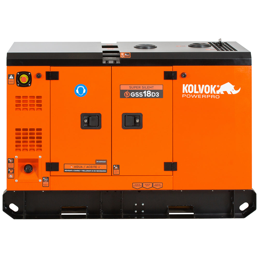 GENERADOR DIESEL TRIFASICO GSS18D3 16KVA KOLVOK