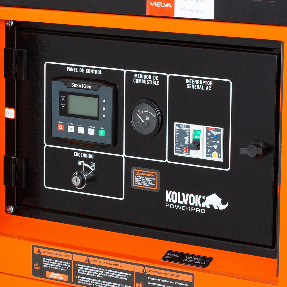 GENERADOR DIESEL TRIFASICO GSS18D3 16KVA KOLVOK
