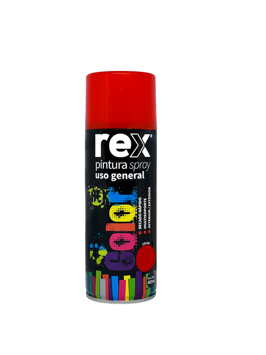 PINTURA SPRAY USO GENERAL 400mL ROJO REX