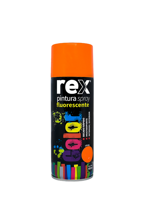 PINTURA SPRAY FLUORESCENTE 400mL NARANJO REX