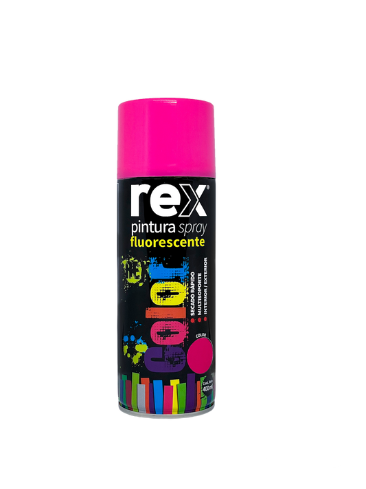 PINTURA SPRAY FLUORESCENTE 400mL ROSA REX