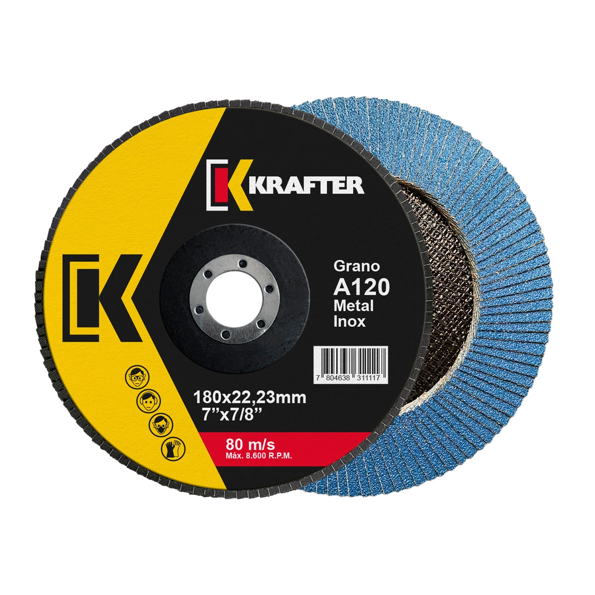 DISCO TRASLAPADO FLAP 7′ G120 KRAFTER