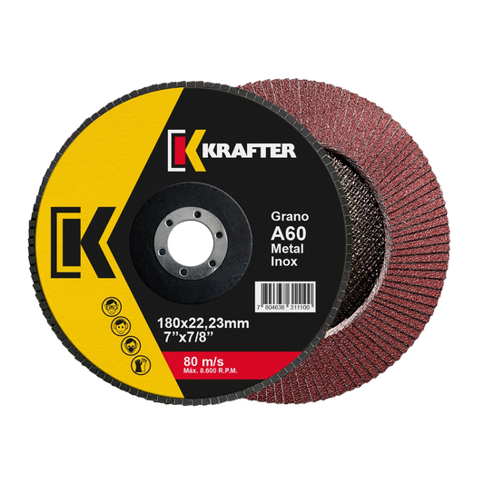DISCO TRASLAPADO FLAP 7′ G60 RED KRAFTER