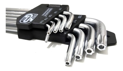 JUEGO DE LLAVES TORX ESTRELLA 9 PIEZAS MAKAWA MK0351
