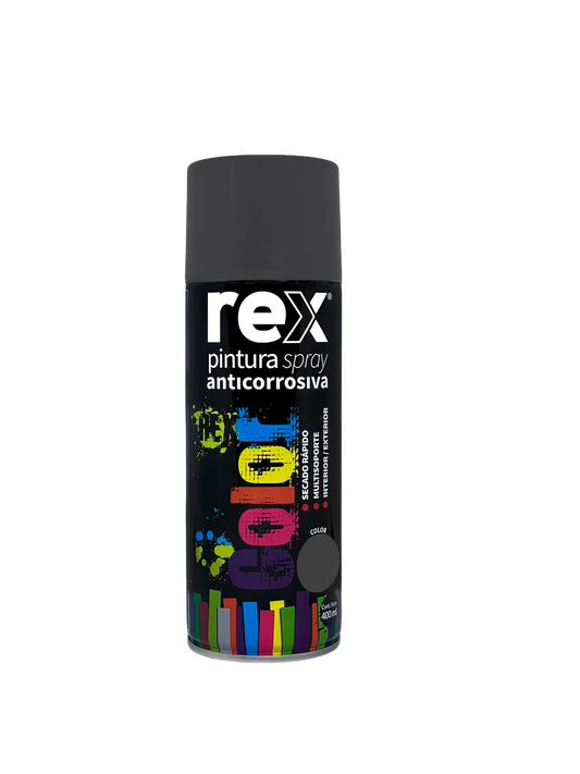 PINTURA SPRAY ANTICORROSIVO 400mL GRIS REX