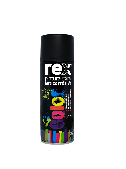 PINTURA SPRAY ANTICORROSIVO 400mL NEGRO REX