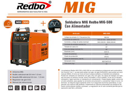 SOLDADORA MIG-500 REDBO