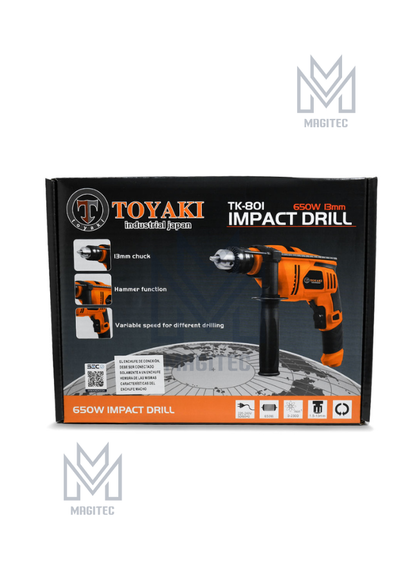 TALADRO IMPACTO ELECTRICO 650W 13MM TOYAKI TK 801