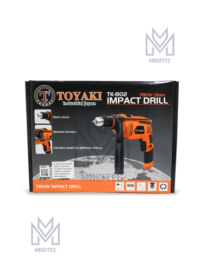 TALADRO IMPACTO ELECTRICO 780W 13MM TOYAKI TK 802