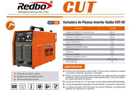 CORTADORA DE PLASMA CUT-60 REDBO