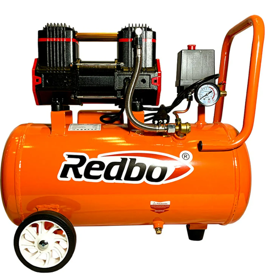 COMPRESOR DE AIRE SILENCIOSO LIBRE DE ACEITE 25L 2HP REDBO