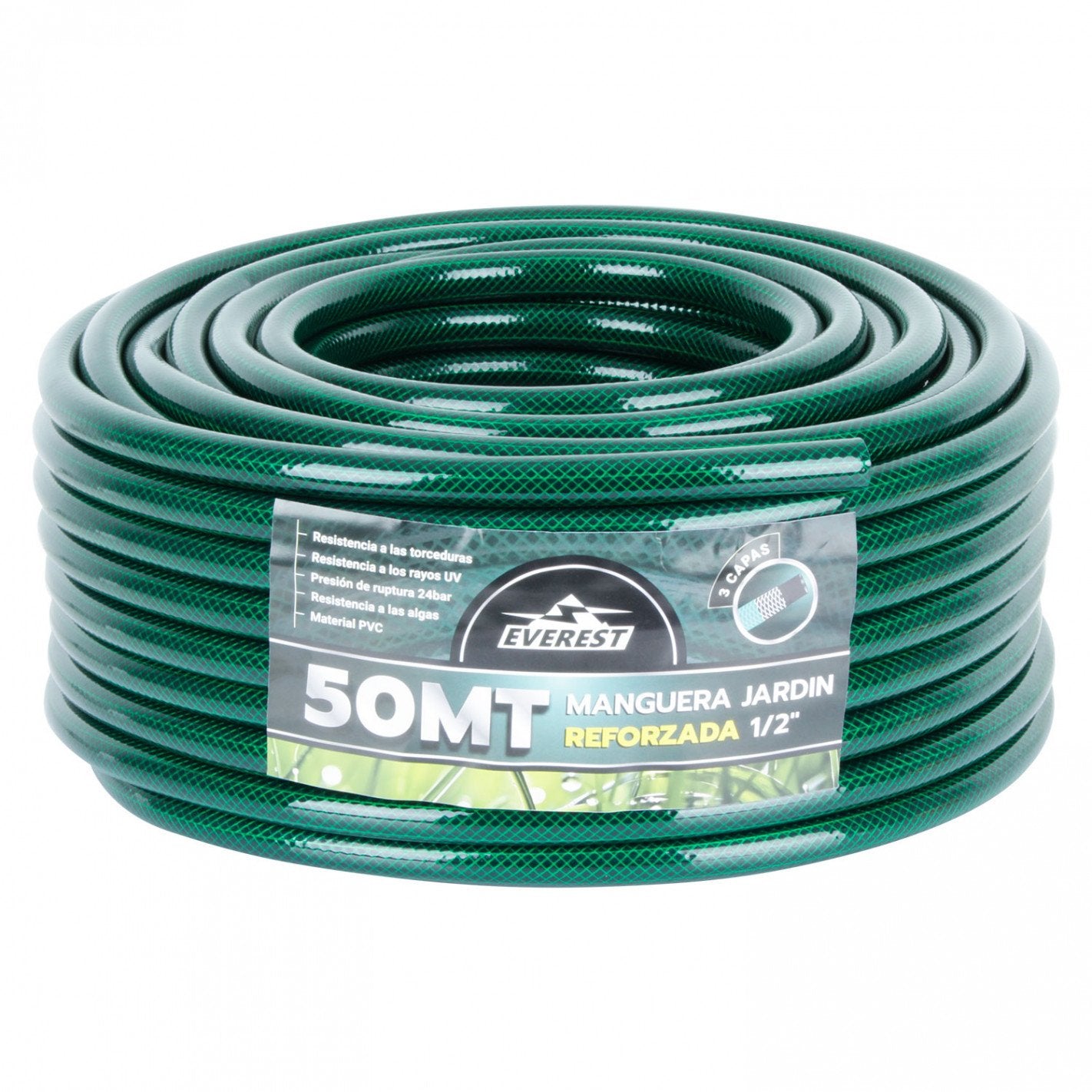 MANGUERA JARDIN REFORZADA 1/2"x 50 METROS