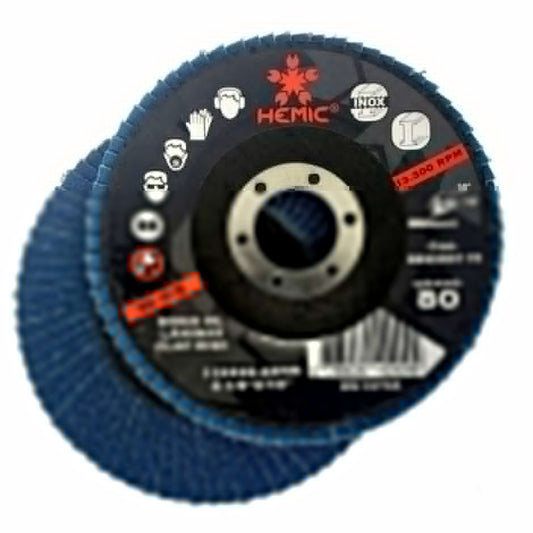 DISCO TRASLAPADO FLAP 4 1/2′ G80 HEMIC