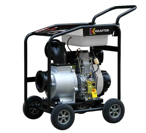 MOTOBOMBA DIESEL 6X6 CAUDAL 12 HP KRAFTER DP60E