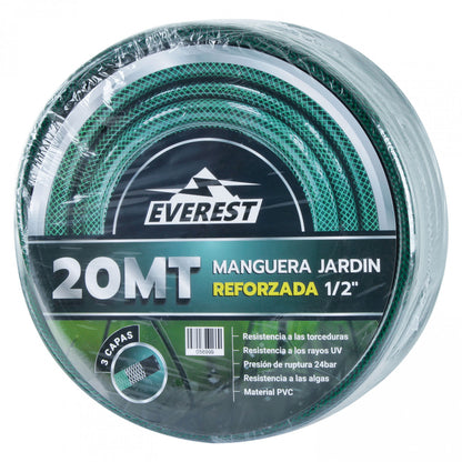 MANGUERA JARDIN REFORZADA 1/2"x 20 METROS