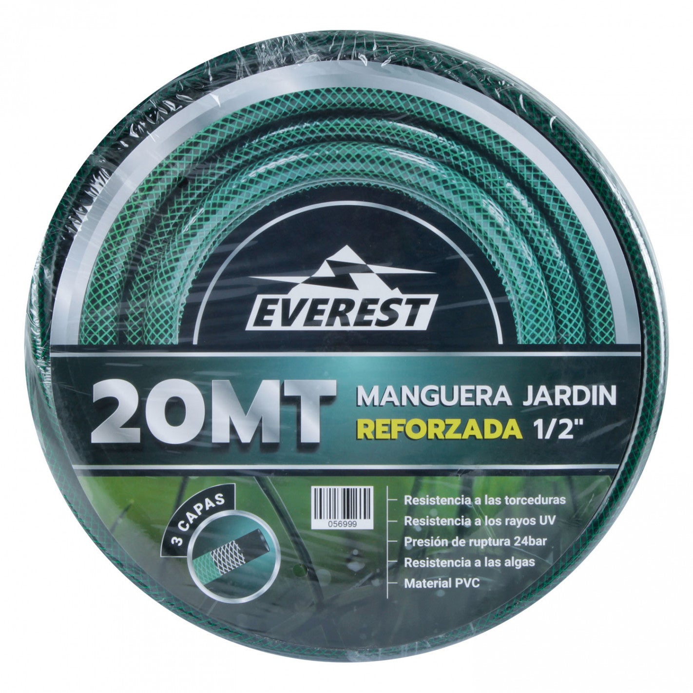 MANGUERA JARDIN REFORZADA 1/2"x 20 METROS