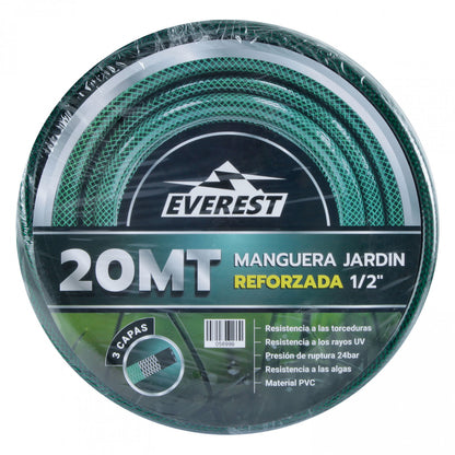 MANGUERA JARDIN REFORZADA 1/2"x 20 METROS