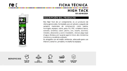 ADHESIVO HIGH TACK BLANCO 290 ML REX