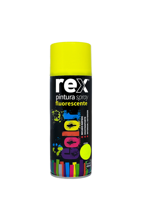 PINTURA SPRAY FLUORESCENTE 400mL AMARILLO REX