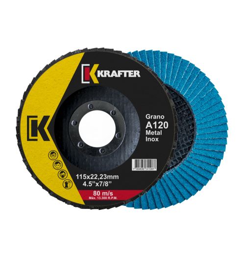 DISCO TRASLAPADO FLAP 4 1/2′ G120 KRAFTER
