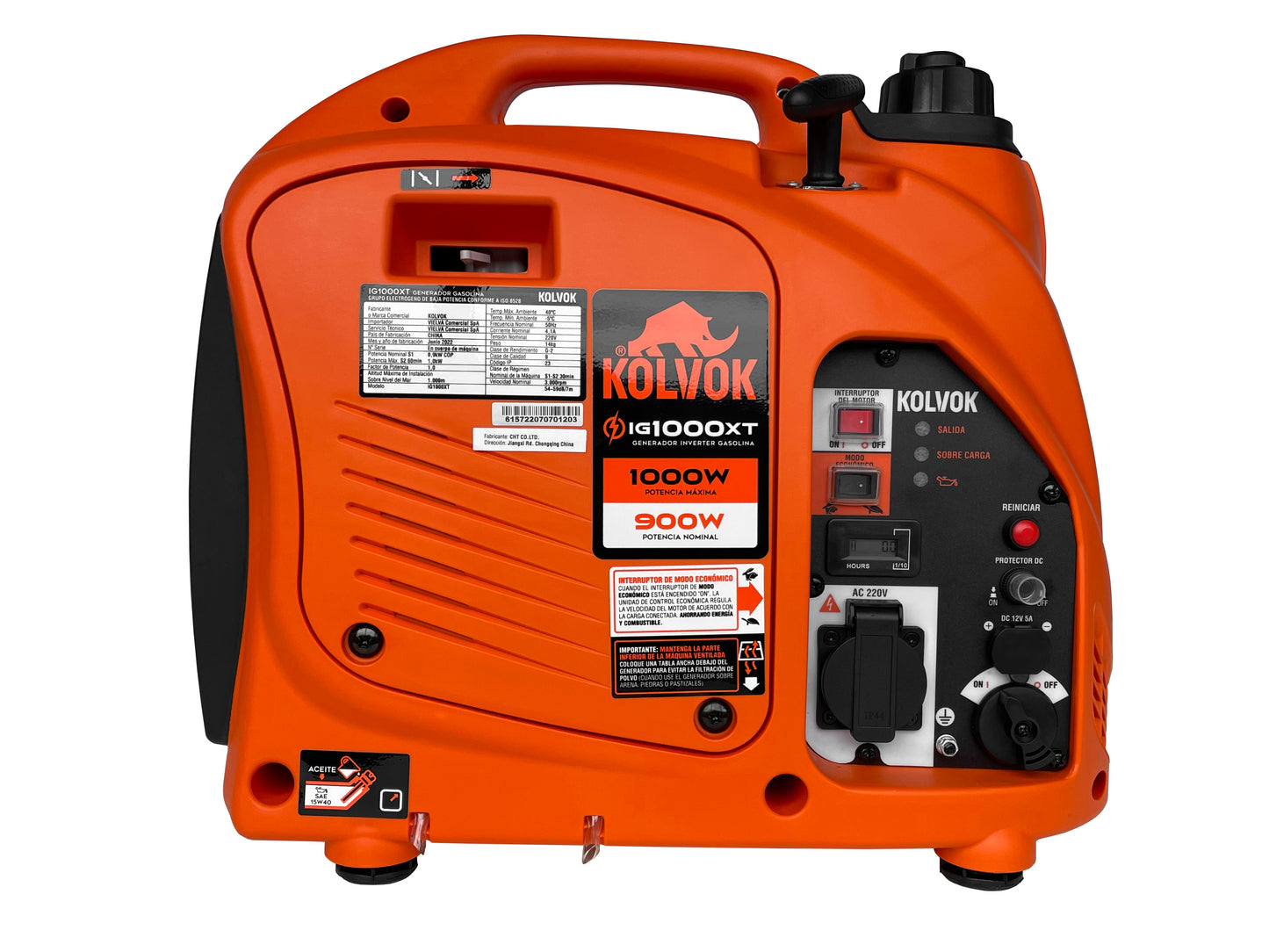 GENERADOR GASOLINA IG1000XT 1KVA KOLVOK