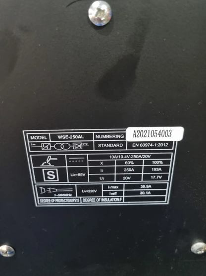 SOLDADORA INVERTER TIG ACDC ALUMINIO/MMA 250AMP