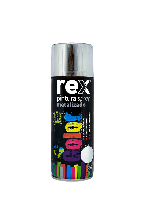 PINTURA SPRAY METALIZADO 400mL CROMO REX