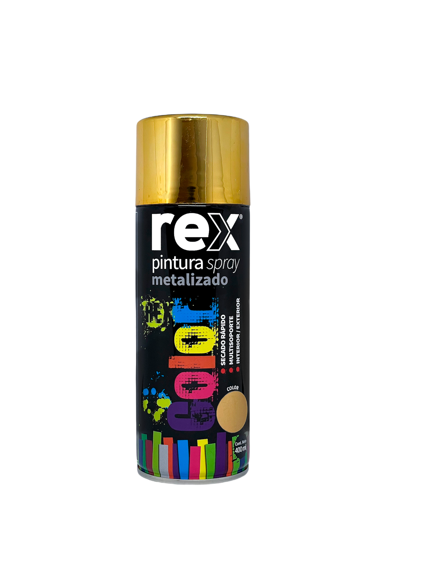 PINTURA SPRAY METALIZADO 400mL ORO REX