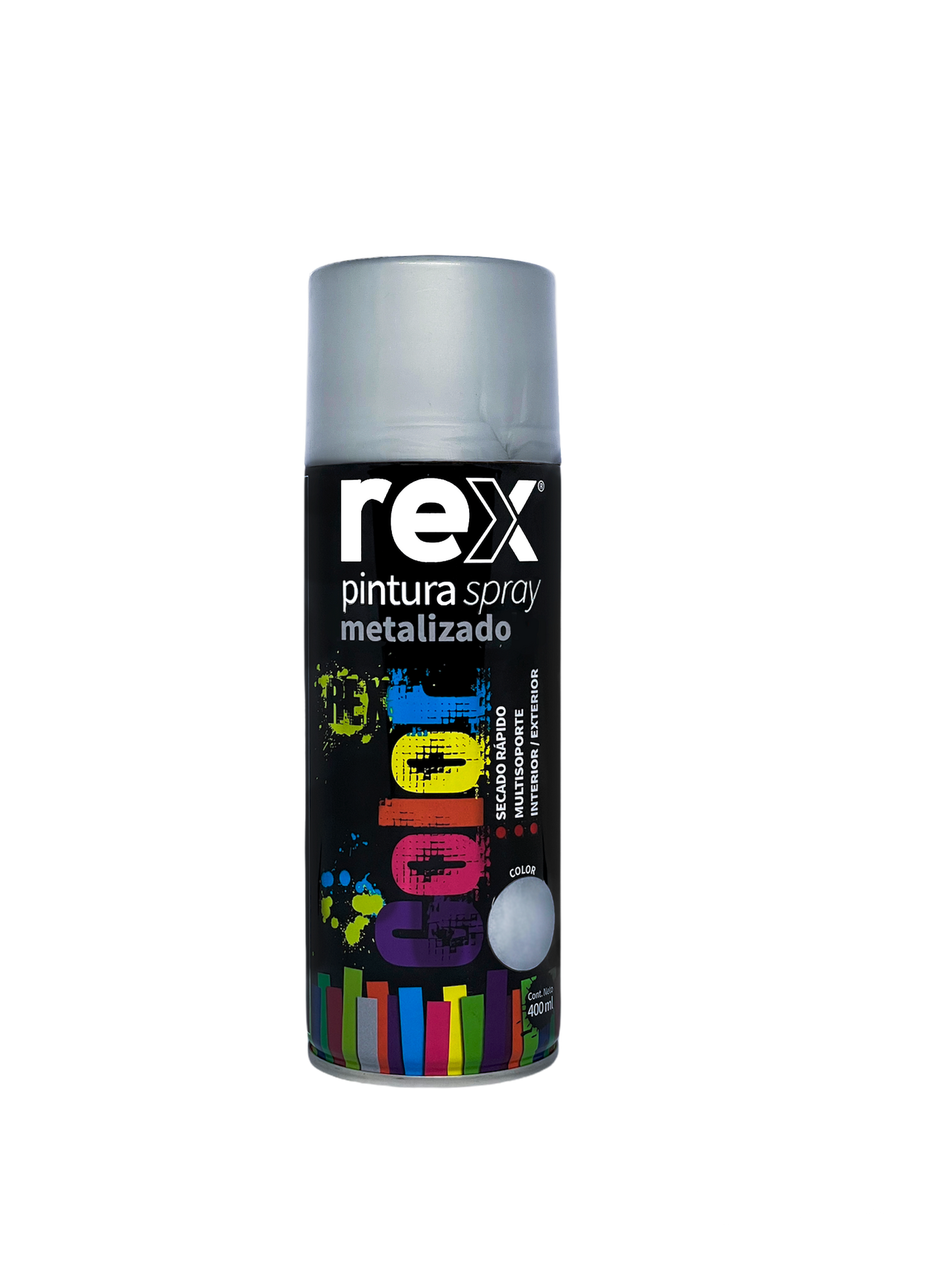 PINTURA SPRAY METALIZADO 400mL PLATA REX