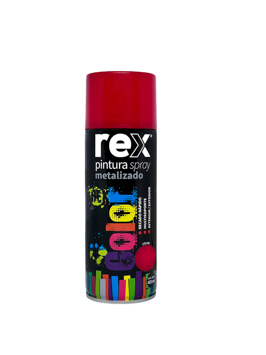 PINTURA SPRAY METALIZADO 400mL ROJO REX