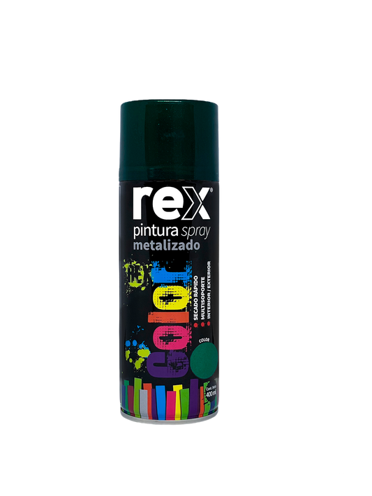 PINTURA SPRAY METALIZADO 400mL VERDE REX