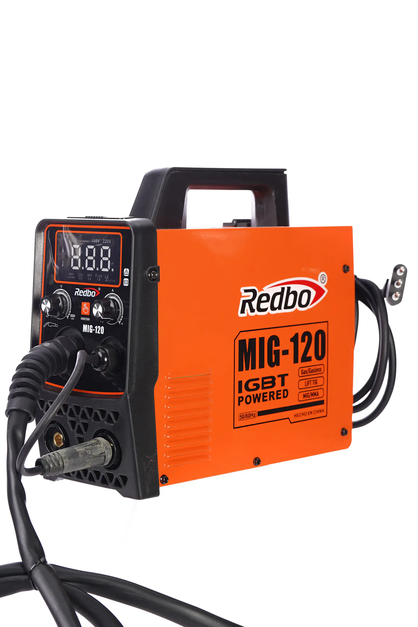 SOLDADORA INVERTER PROFESIONAL REDBO MIG-120 + ALAMBRE