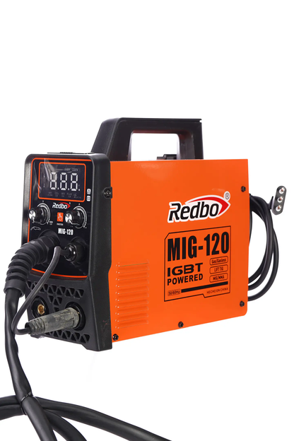 SOLDADORA INVERTER PROFESIONAL REDBO MIG-120 + ALAMBRE