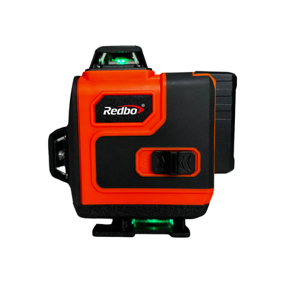 NIVEL LASER REDBO RB-4D-16 4×360° VERDE CON TRIPODE Y ACCESORIOS