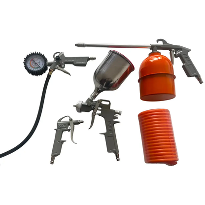 COMPRESOR DE AIRE SILENCIOSO LIBRE DE ACEITE 25L 2HP REDBO + KIT NEUMATICO 5 PCS