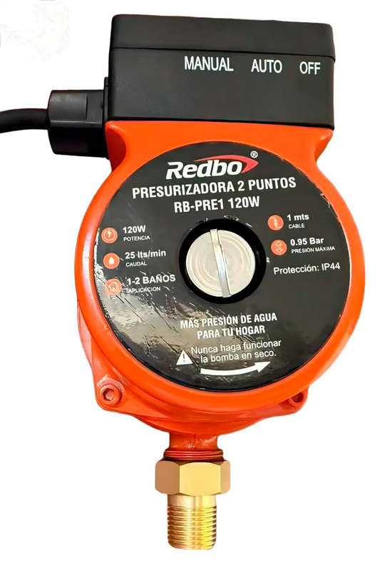 BOMBA PRESURIZADORA DE AGUA 120W REDBO RB-PRE1