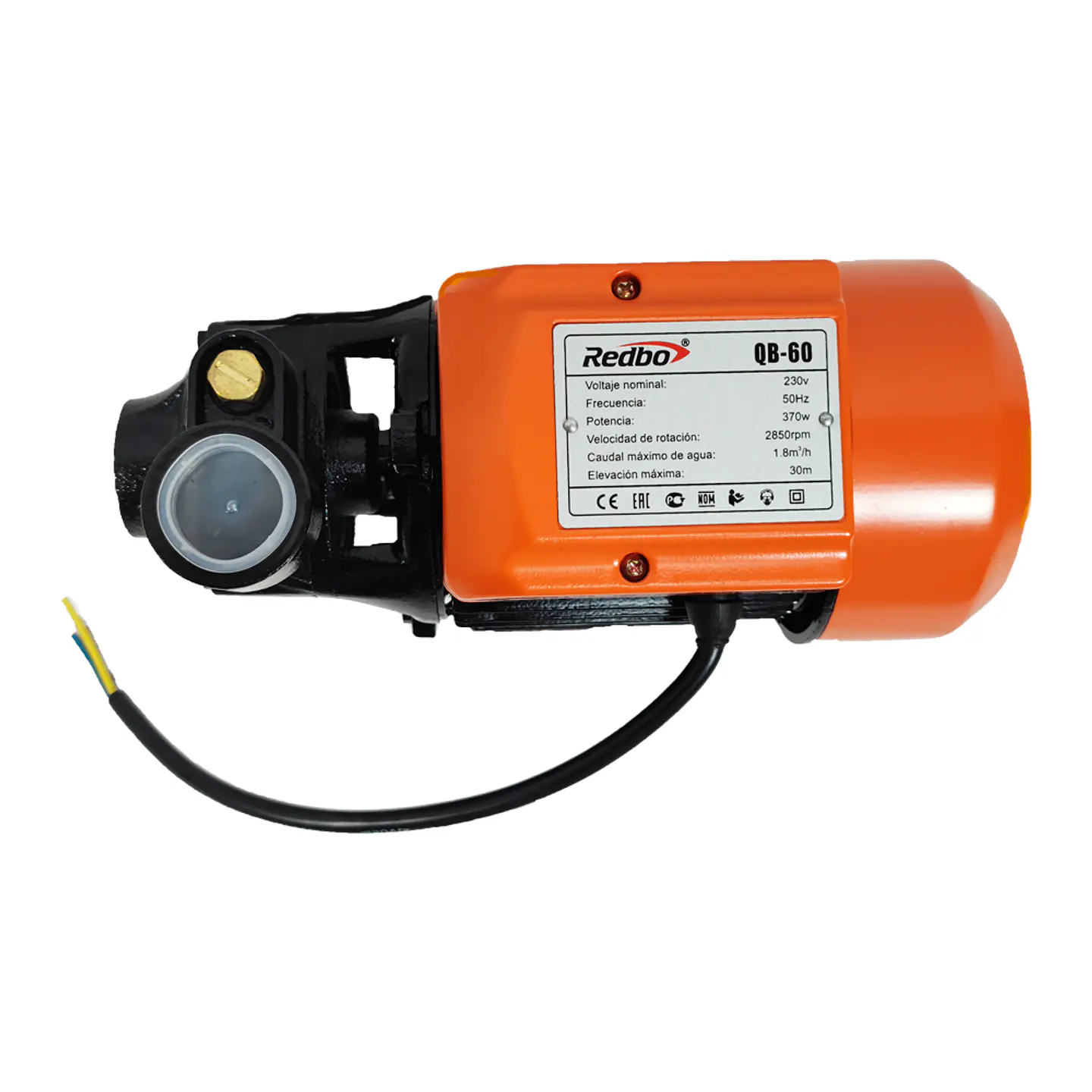 BOMBA DE AGUA PERIFERICA 0.5HP 370W REDBO QB-60