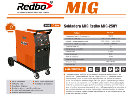 SOLDADORA MIG-250Y REDBO