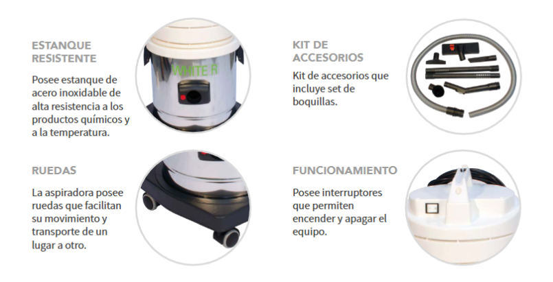 ASPIRADORA POLVO SOTECO WHITE 27L 1200W