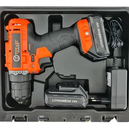 TALADRO RECARGABLE 14V 2 BAT + CARG TOYAKI TK-839