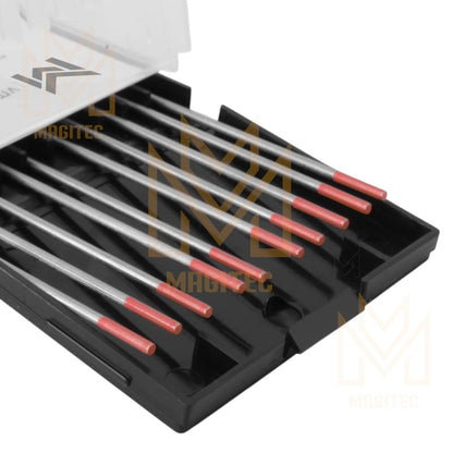 TUNGSTENO PUNTA ROJA (WT20) 3.2mm X 175mm (1/8”) 10 UNIDADES