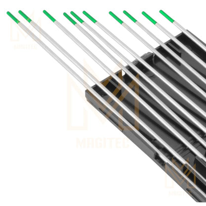 TUNGSTENO PUNTA VERDE (WP) 2.4mm X 175mm (3/32”) 10 UNIDADES