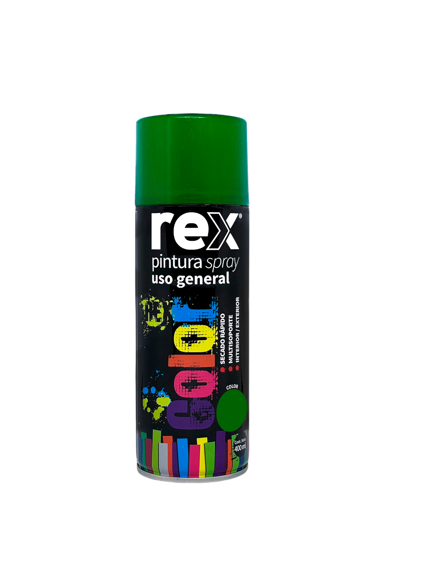 PINTURA SPRAY USO GENERAL 400mL VERDE REX