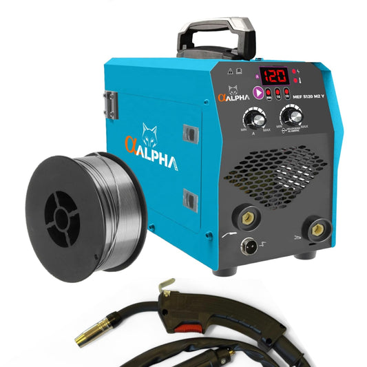 SOLDADORA MIG 120 AMP MIG FLUX-MMA-TIG ALPHA PRO