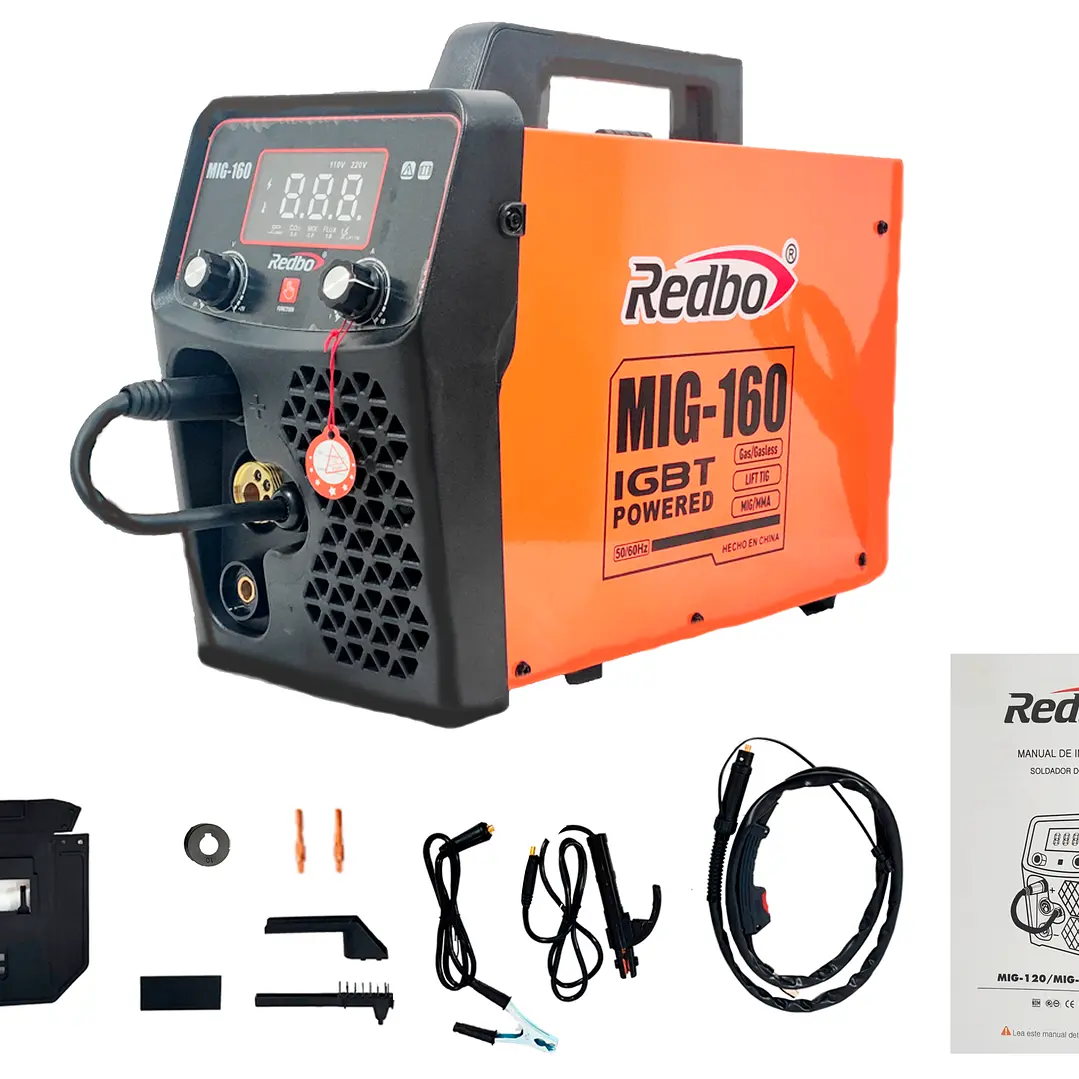 SOLDADORA 3 EN 1 MIG/TIG LIFT/MMA REDBO MIG-160