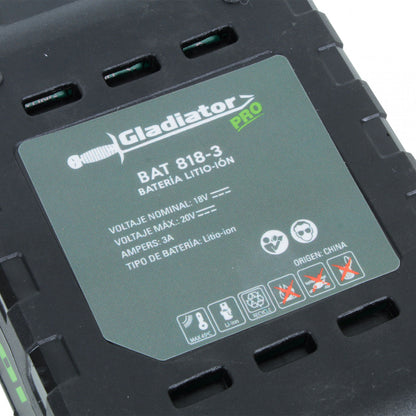 BATERIA 18V 3.0AH GLADIATOR BAT 818-3
