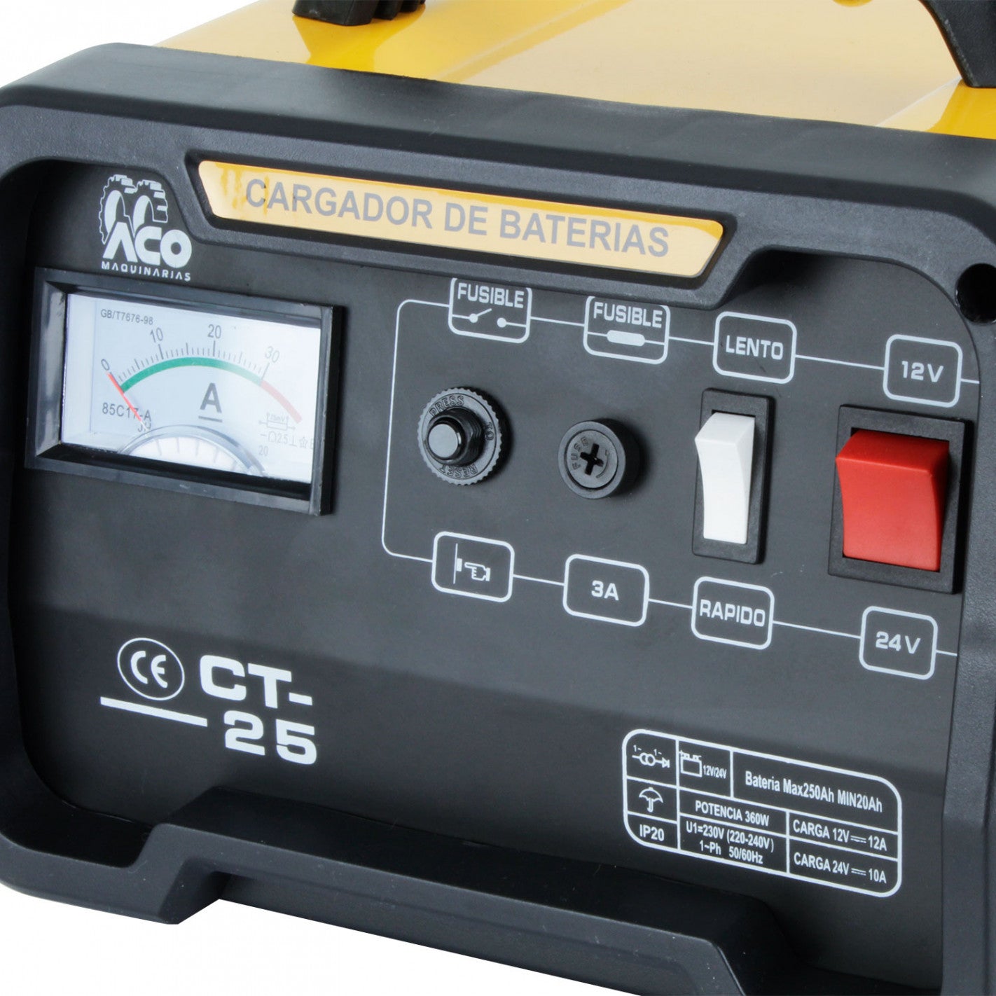 CARGADOR DE BATERIA 12/24VOLTS CT-25