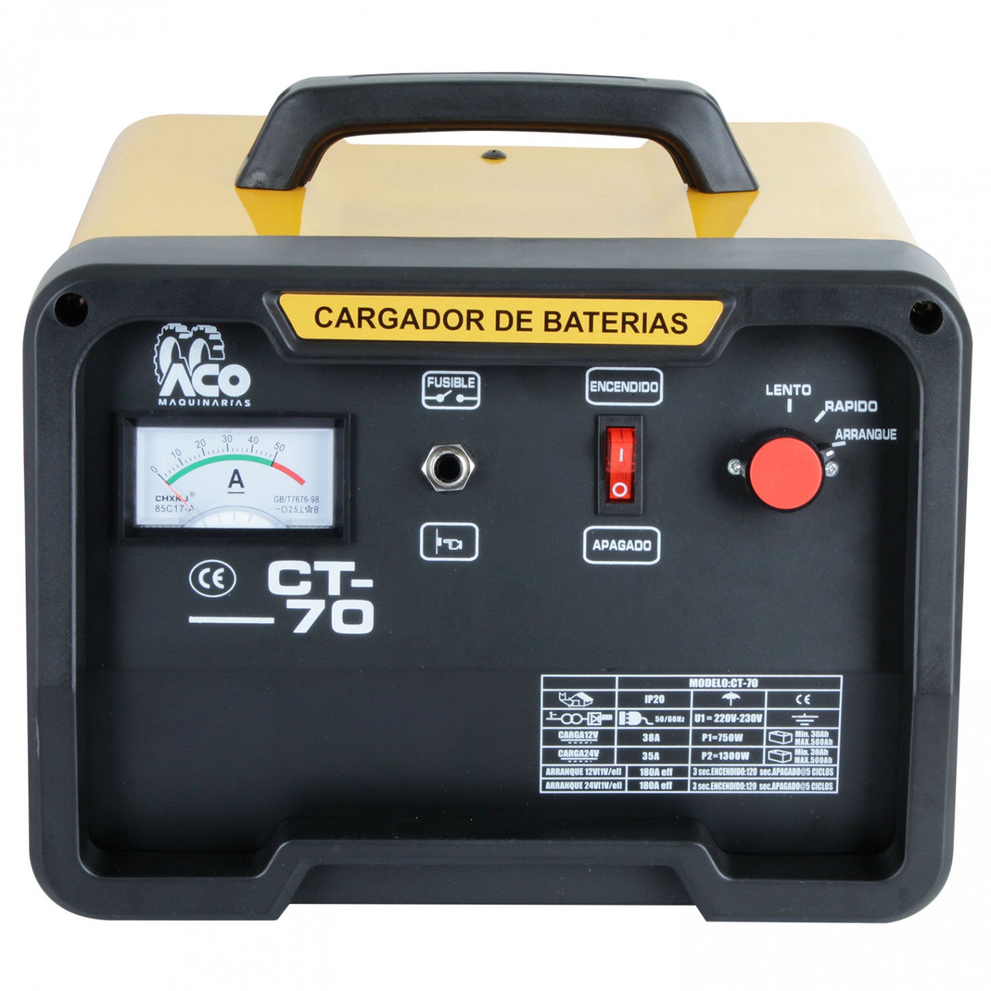 CARGADOR DE BATERIA 12/24VOLTS CT-70