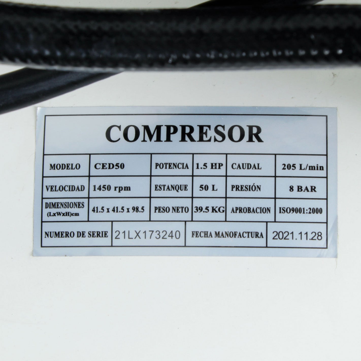 COMPRESOR DENTAL 1.5HP 50L HARIKEN CE50-OL